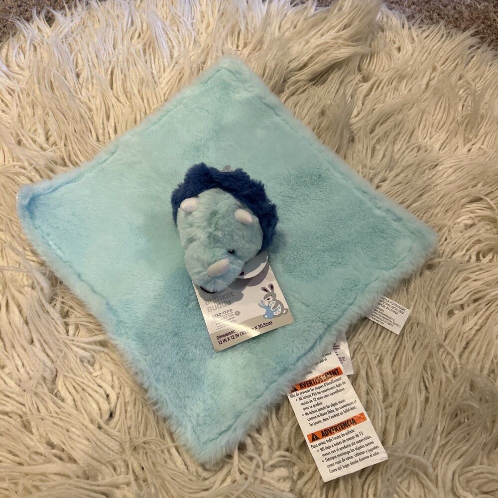 Parents Choice Dinosaur Security Blanket  Walmart Plush Satin Lovey  NWT